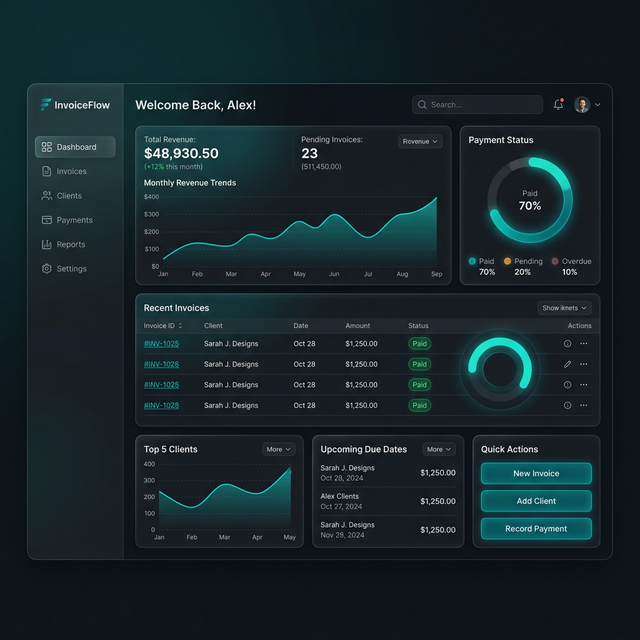 GST Billing Pro dashboard overview